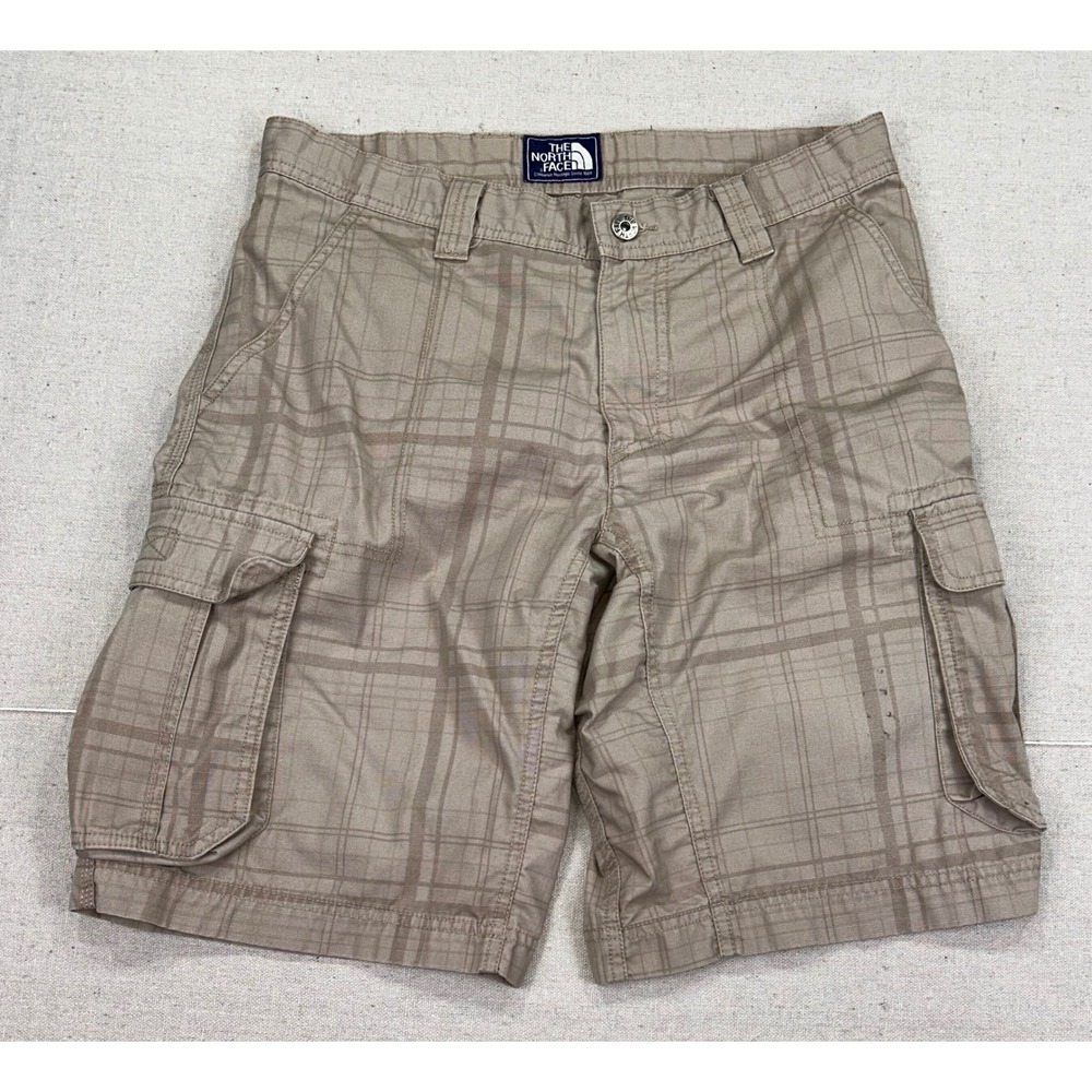 Vintage The North Face Mens 32 Window Pane Plaid Cargo Shorts‎ 32 Ripstop Hiking
